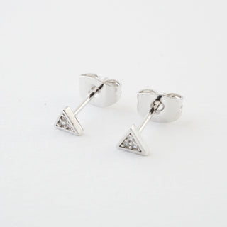 Mini Crystal Triangle Stud Earrings
