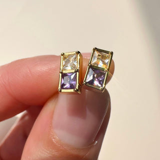 Domino Duo Studs - Honeycat Jewelry