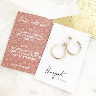 Dotted Crystal Hoops - Honeycat Jewelry