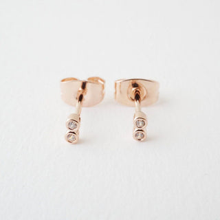 Double Crystal Stud Earrings - Honeycat Jewelry