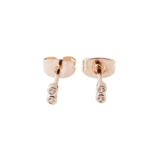 Double Crystal Stud Earrings - Honeycat Jewelry