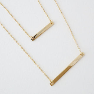 Double Layer Bar Necklace - Honeycat Jewelry