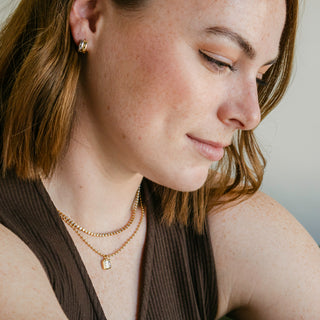 Mixed Metal Curve Hoops