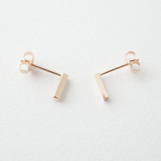 Drop Bar Earrings, 14k Gold - Honeycat Jewelry
