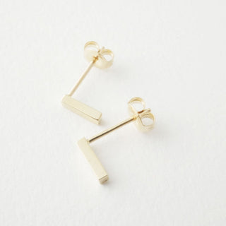 Drop Bar Earrings, 14k Gold - Honeycat Jewelry