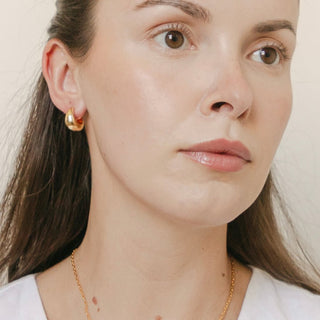 Dumpling Hoops - Honeycat Jewelry