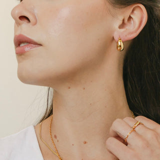 Dumpling Hoops - Honeycat Jewelry