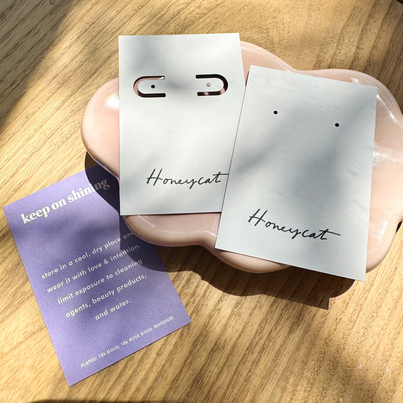 Punched Earring Cards Honeycat Jewelry