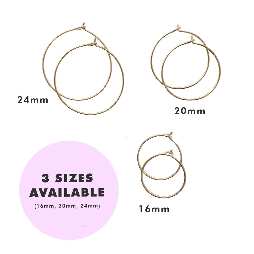 The Perfect Everyday Hoops in 16mm, 20mm, 24mm, 32mm – Honeycat Jewelry