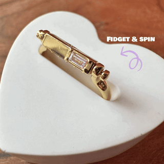 Fidget Bar Ring - Honeycat Jewelry