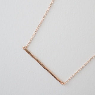 Hammered Classic Bar Necklace - Honeycat Jewelry