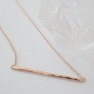 Hammered Classic Bar Necklace - Honeycat Jewelry