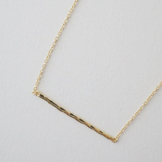 Hammered Classic Bar Necklace - Honeycat Jewelry