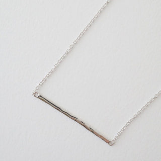 Hammered Classic Bar Necklace - Honeycat Jewelry