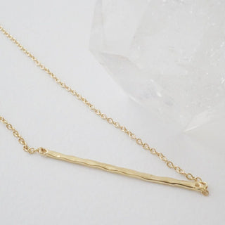 Hammered Classic Bar Necklace - Honeycat Jewelry