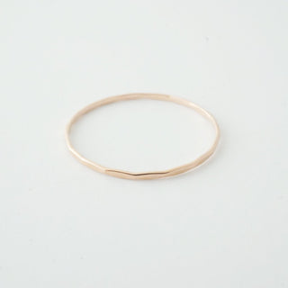 Hammered Skinny Stacking Ring, 14k Gold - Honeycat Jewelry