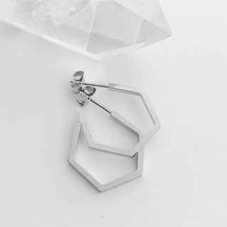 Hexagon Hoops - Honeycat Jewelry