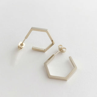 Hexagon Hoops - Honeycat Jewelry