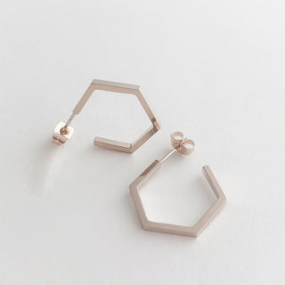 Hexagon Hoops - Honeycat Jewelry