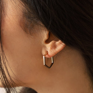 Hexagon Hoops - Honeycat Jewelry