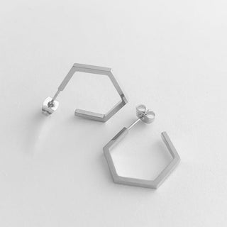 Hexagon Hoops - Honeycat Jewelry