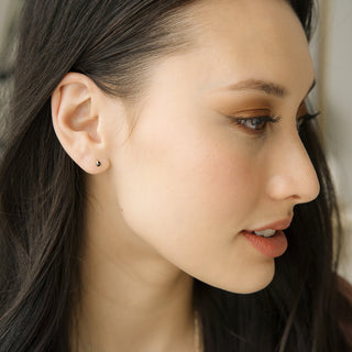 Iron Ore Point Solitaire Studs - Honeycat Jewelry