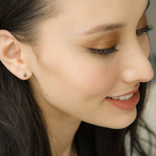 Iron Ore Point Solitaire Studs - Honeycat Jewelry