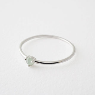 Jade Point Solitaire Ring - Honeycat Jewelry