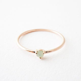 Jade Point Solitaire Ring - Honeycat Jewelry