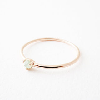 Jade Point Solitaire Ring - Honeycat Jewelry