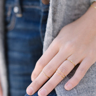 Jade Point Solitaire Ring - Honeycat Jewelry