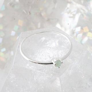 Jade Point Solitaire Ring - Honeycat Jewelry