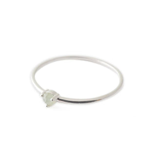 Jade Point Solitaire Ring - Honeycat Jewelry