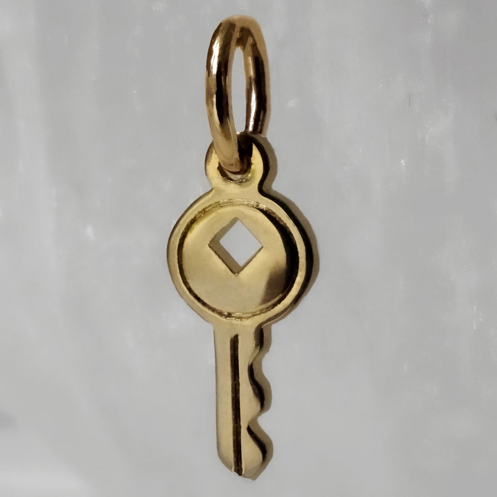 Solo Dainty Key Charm - Single Charm Jewelry by Honeycat