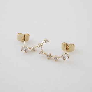 Little Dipper Crawler Stud Earrings - Honeycat Jewelry