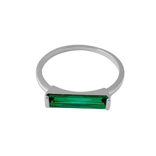 Lorena Baguette Ring (Spring Green) - Honeycat Jewelry