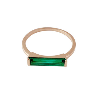 Lorena Baguette Ring (Spring Green) - Honeycat Jewelry