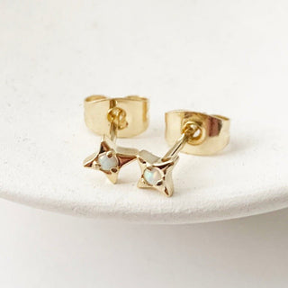 Lucky Origami Star Studs - Honeycat Jewelry
