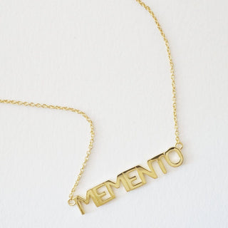 Memento Nameplate Necklace - Final Sale - Honeycat Jewelry