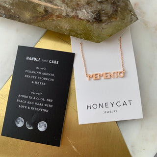 Memento Nameplate Necklace - Final Sale - Honeycat Jewelry