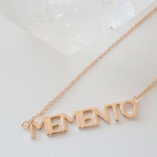 Memento Nameplate Necklace - Final Sale - Honeycat Jewelry