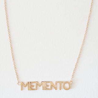 Memento Nameplate Necklace - Final Sale - Honeycat Jewelry