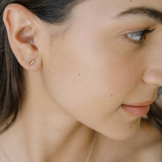 Midi Round Bar Earrings - Honeycat Jewelry