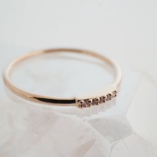 Mini Crystal Row Ring - Honeycat Jewelry