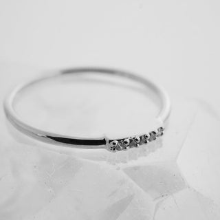 Mini Crystal Row Ring - Honeycat Jewelry