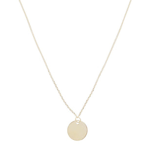 Mini Hanging Sun Disc Necklace, 14k Gold - Honeycat Jewelry