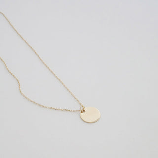 Mini Hanging Sun Disc Necklace, 14k Gold - Honeycat Jewelry