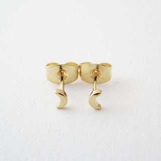 Mini Moon Stud Earrings - Honeycat Jewelry