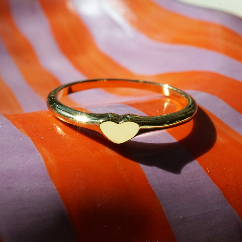 Mini Heart Signet Ring