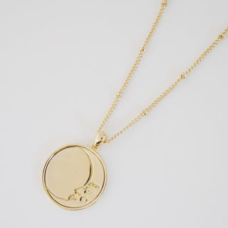 Moon Face Pendant Necklace - Honeycat Jewelry